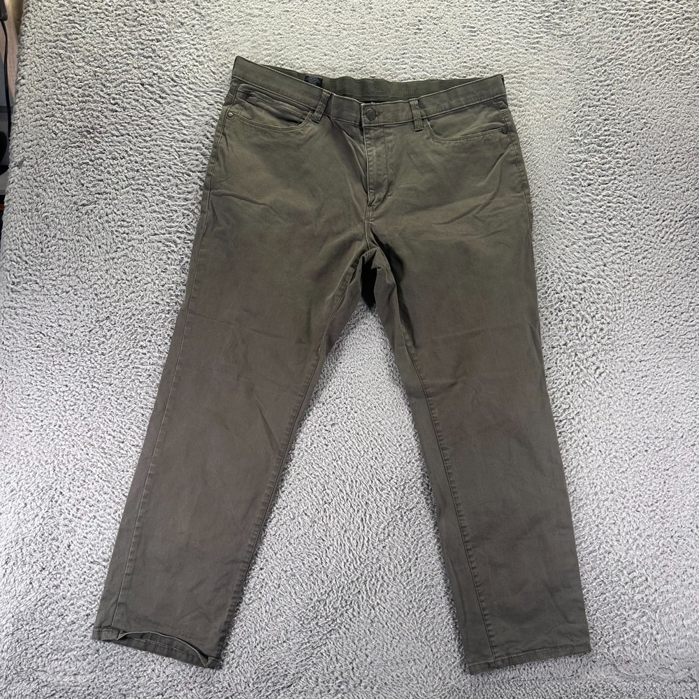 English Laundry Pant Men's 38x30 Green Cotton Chino Straight Leg Business Preppy